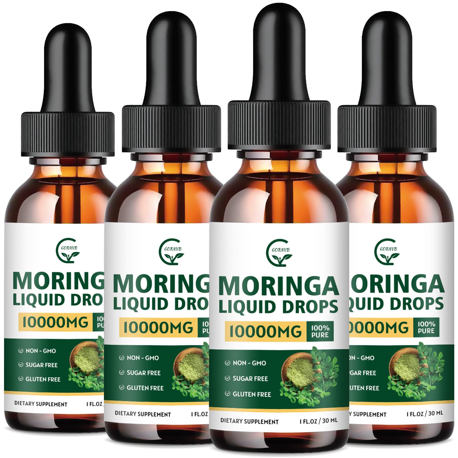 GORNVB Moringa Liquid Drops bottle for daily vitality and easy dosing.