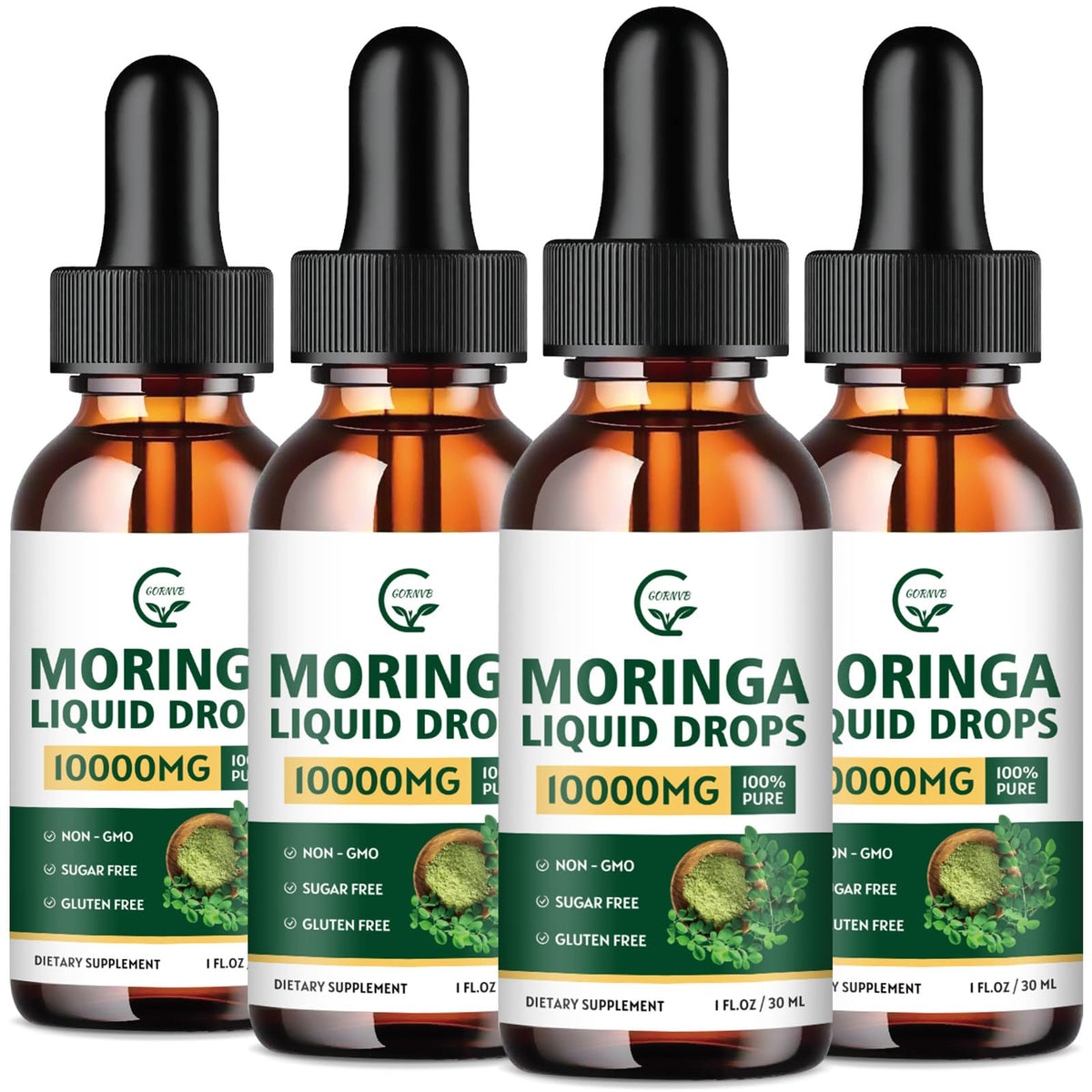 GORNVB Moringa Liquid Drops bottle for daily vitality and easy dosing.