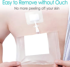 GoToHere waterproof shower protector keeps bandages dry during bathing.