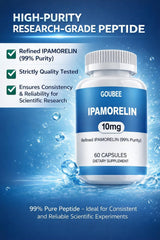 GOUBEE IPAMORELIN label closeup highlighting purity and quantity for traceability.