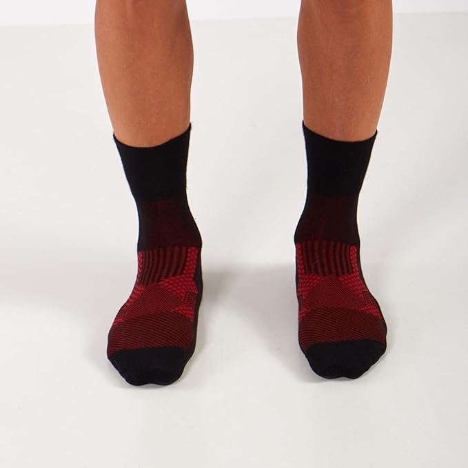 GoWith Diabetic Socks Gray Crew Close-up Fabric Weave — smooth texture for sensitive feet.
