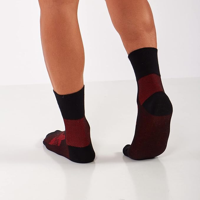 GoWith Diabetic Socks Gray Crew Foot View — discreet non-binding design supports circulation.