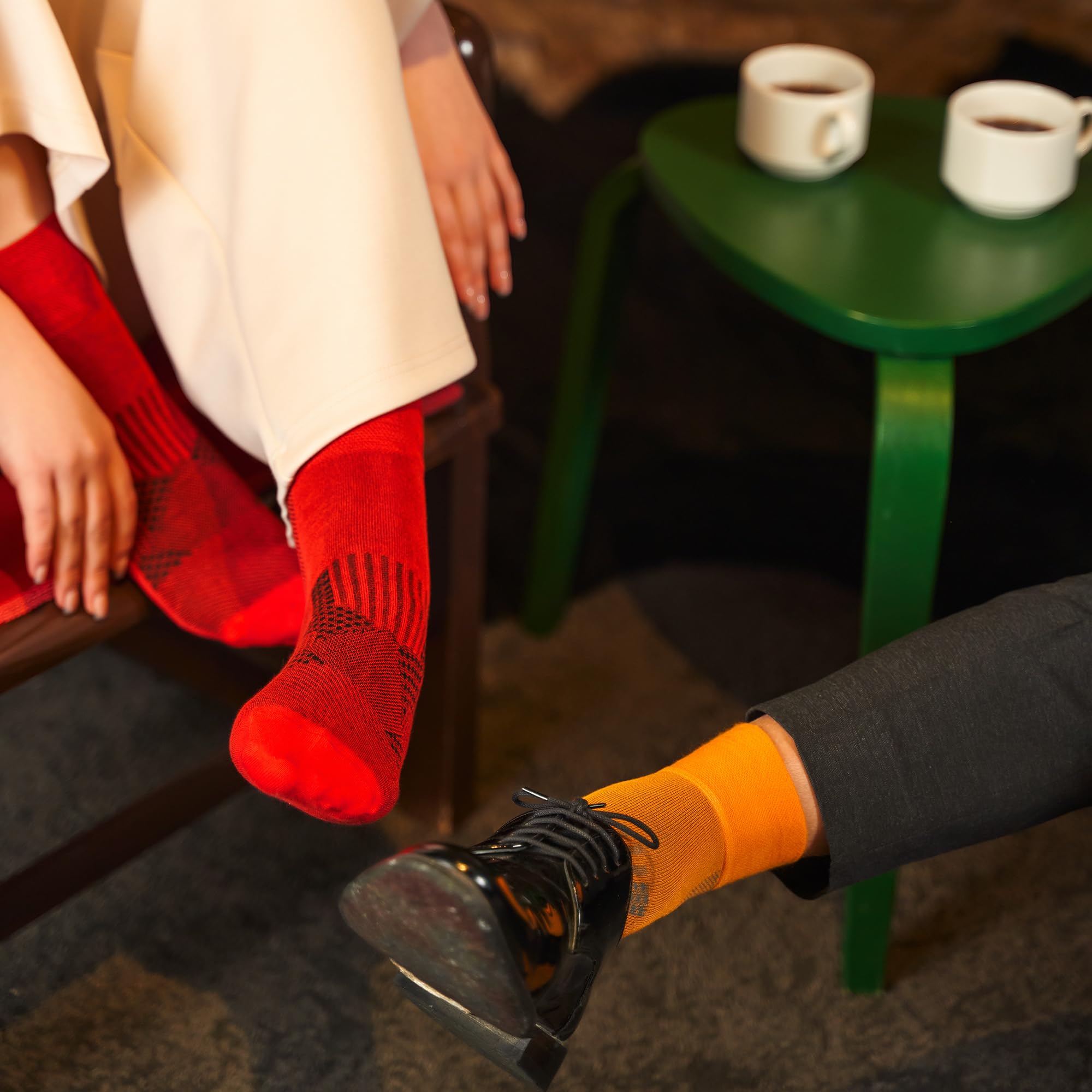 GoWith red diabetic socks add bold everyday style.