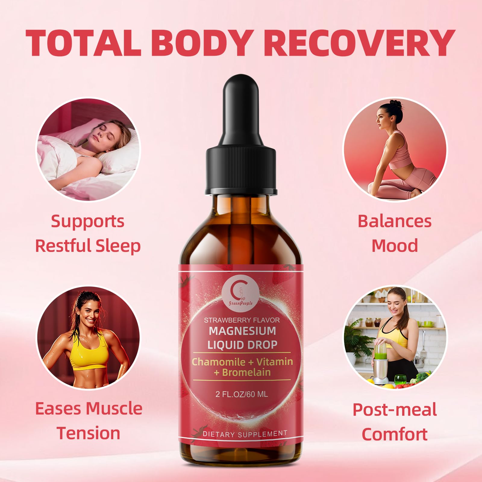 GPGP GreenPeople chamomile extract bottle promotes relaxation and balance.