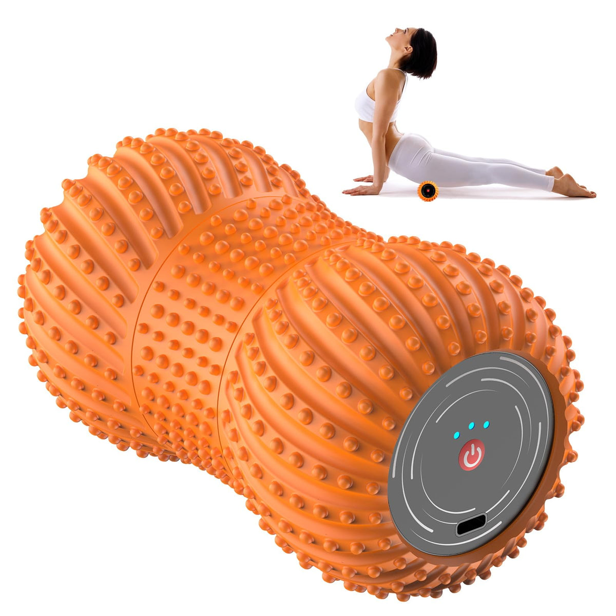GQLHYD portable electric massage roller front view for versatile deep-tissue relief