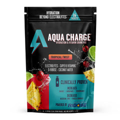 Grab The Gold Aqua Charge bottle top view for on-the-go hydration