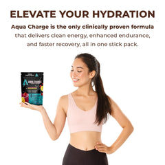 Aqua Charge packaging showcases USA-made quality and non-GMO ingredients