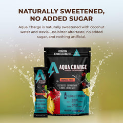 Aqua Charge sticks pack shows convenient single-serve sachets for travel