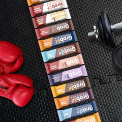 Grab1 multi-pack box, pantry-friendly protein snack option.