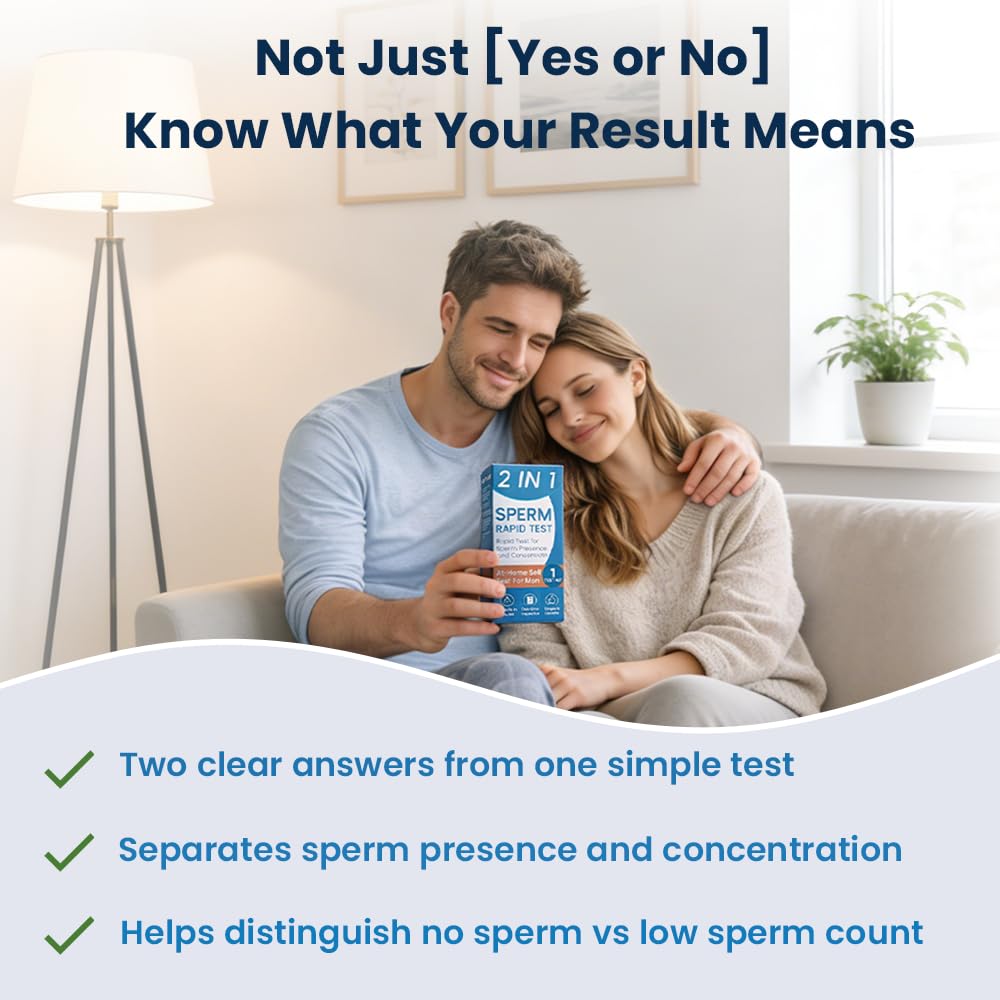 Graclin Sperm Check packaging components arranged for home testing