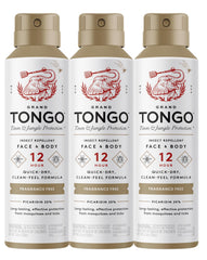 Grand Tongo fragrance-free insect repellent bottle shown for long-lasting outdoor protection.