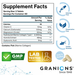 Granions Calcium Magnesium focus underscores minerals supporting joints and bones.