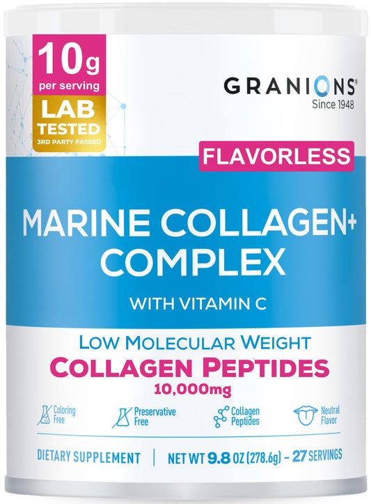 Granions Marine Collagen Powder bottle front viewed for daily beauty support