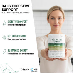Granions Psyllium Husk Powder mixed drink demonstrates seamless flavor-neutral blending.