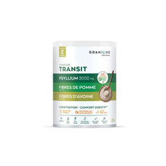 Granions Psyllium Husk Powder in a smoothie blends neutrally for gut-friendly nutrition.