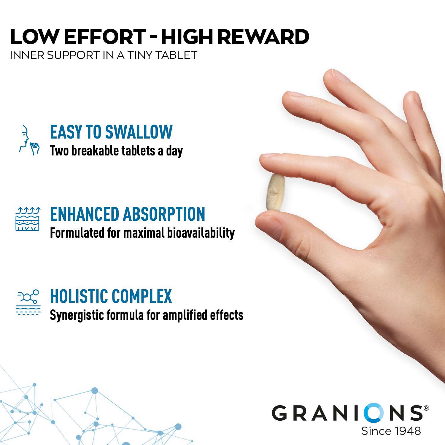 Granions Vitamin C highlight image signals antioxidant support in formulation.