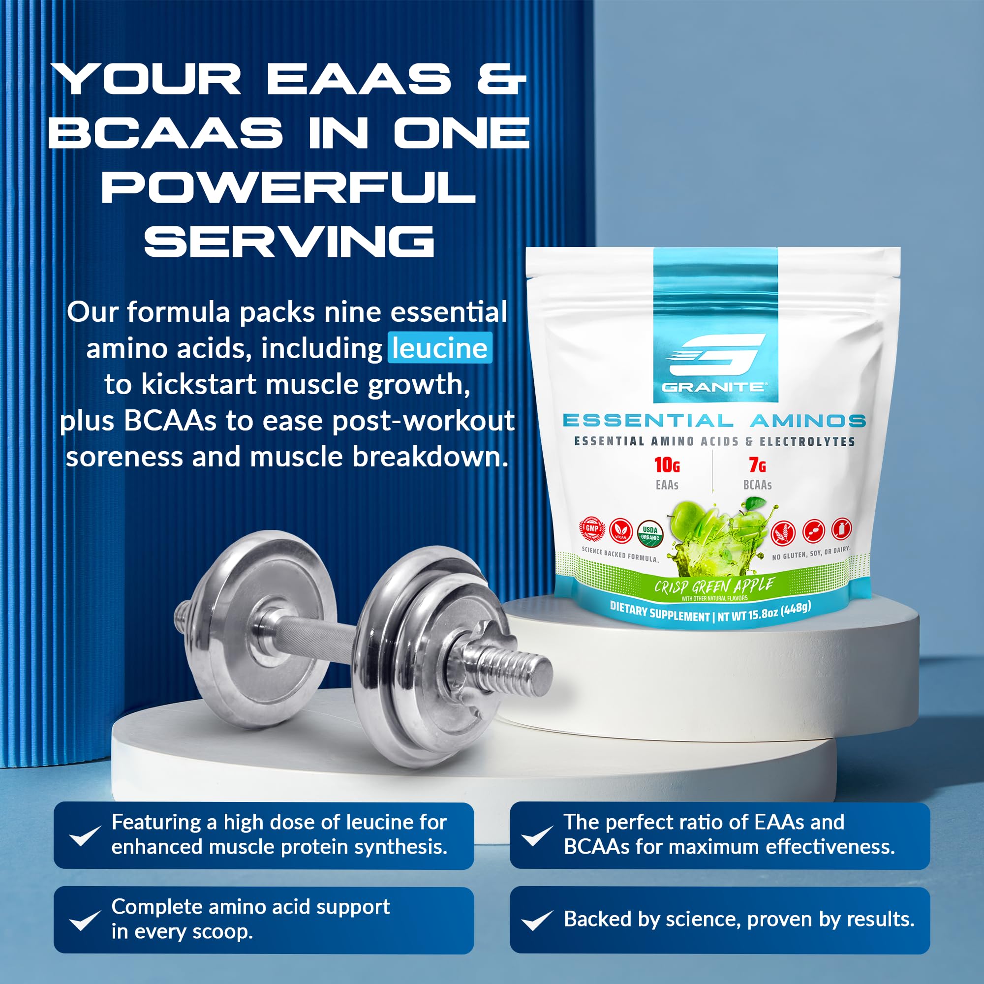 Granite Essential Amino Acids Green Apple flavors collection offers variety for daily use.