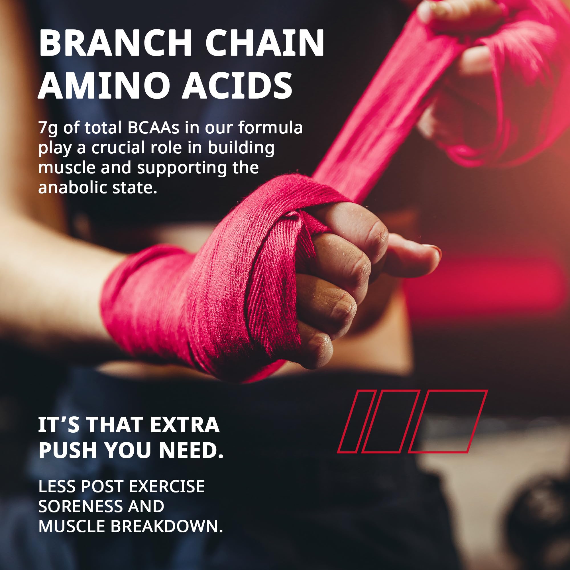 Granite Essential Amino Acids packaging display emphasizes clean ingredients and USA-made quality.