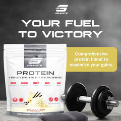 Granite Nutrition Protein Powder label nutrition facts highlights 23g protein per serving