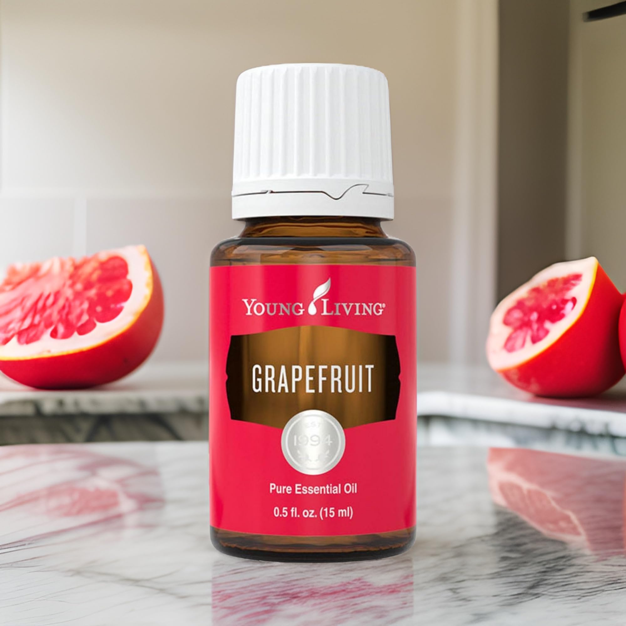 Close-up of Grapefruit 15ml bottle highlighting refreshing scent for air freshening.