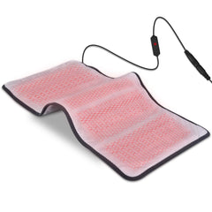 Graphene Times heating pad with 12x24 gray surface for full back coverage.