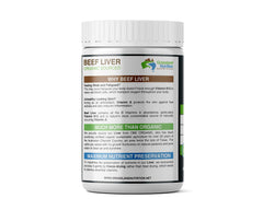 Grassland Nutrition label highlights grass-fed beef liver ingredients for a nutrient-dense supplement.