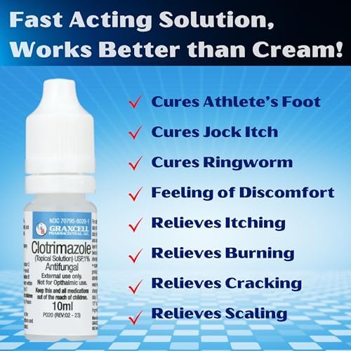 Graxcell antifungal topical solution closeup with clear application tip