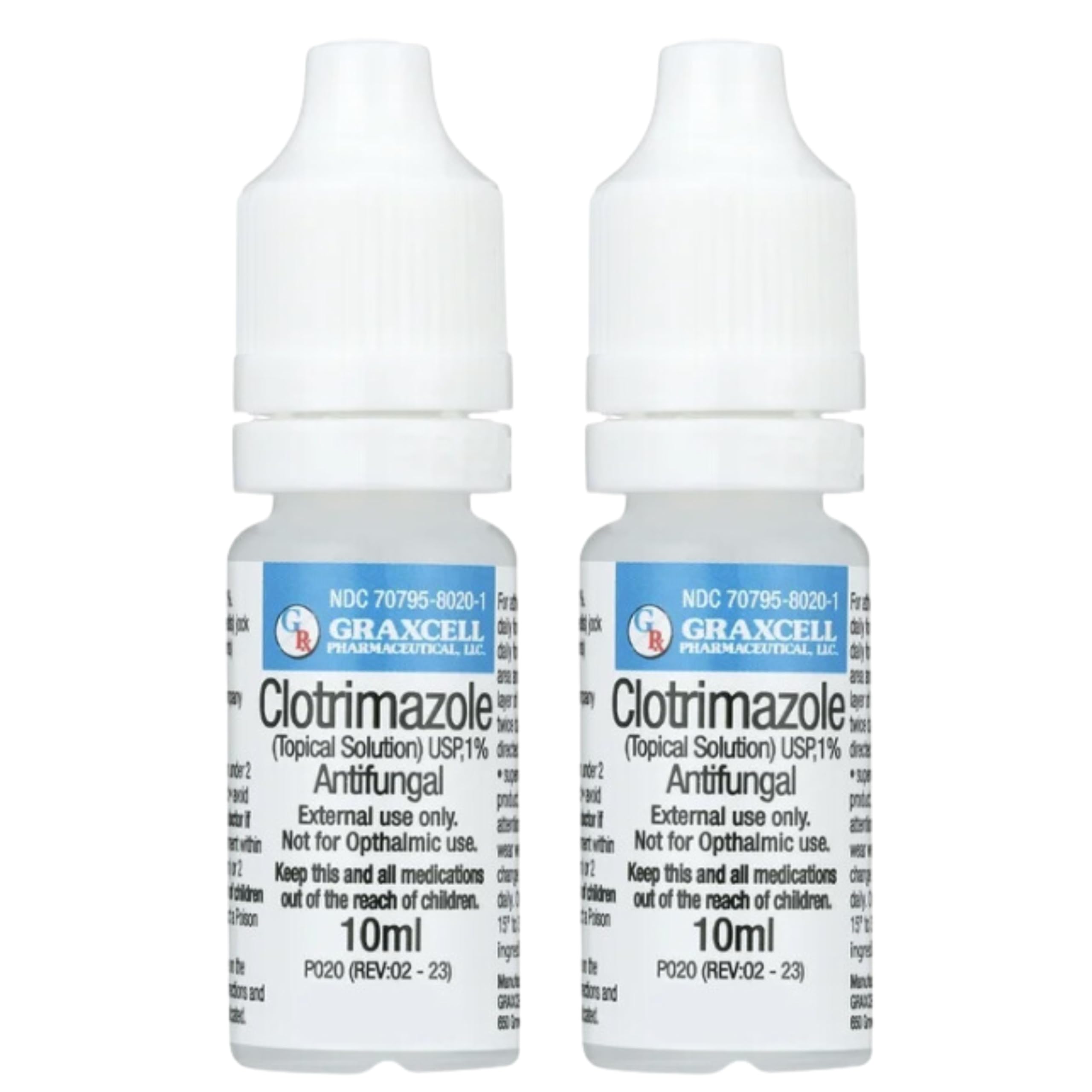 Graxcell Maximum Strength Clotrimazole bottle shows fast-acting antifungal action