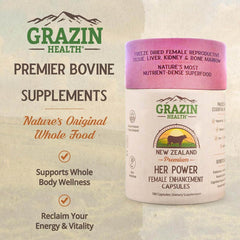 GRAZIN HEALTH bottle and glass suggests easy incorporation into a daily routine.