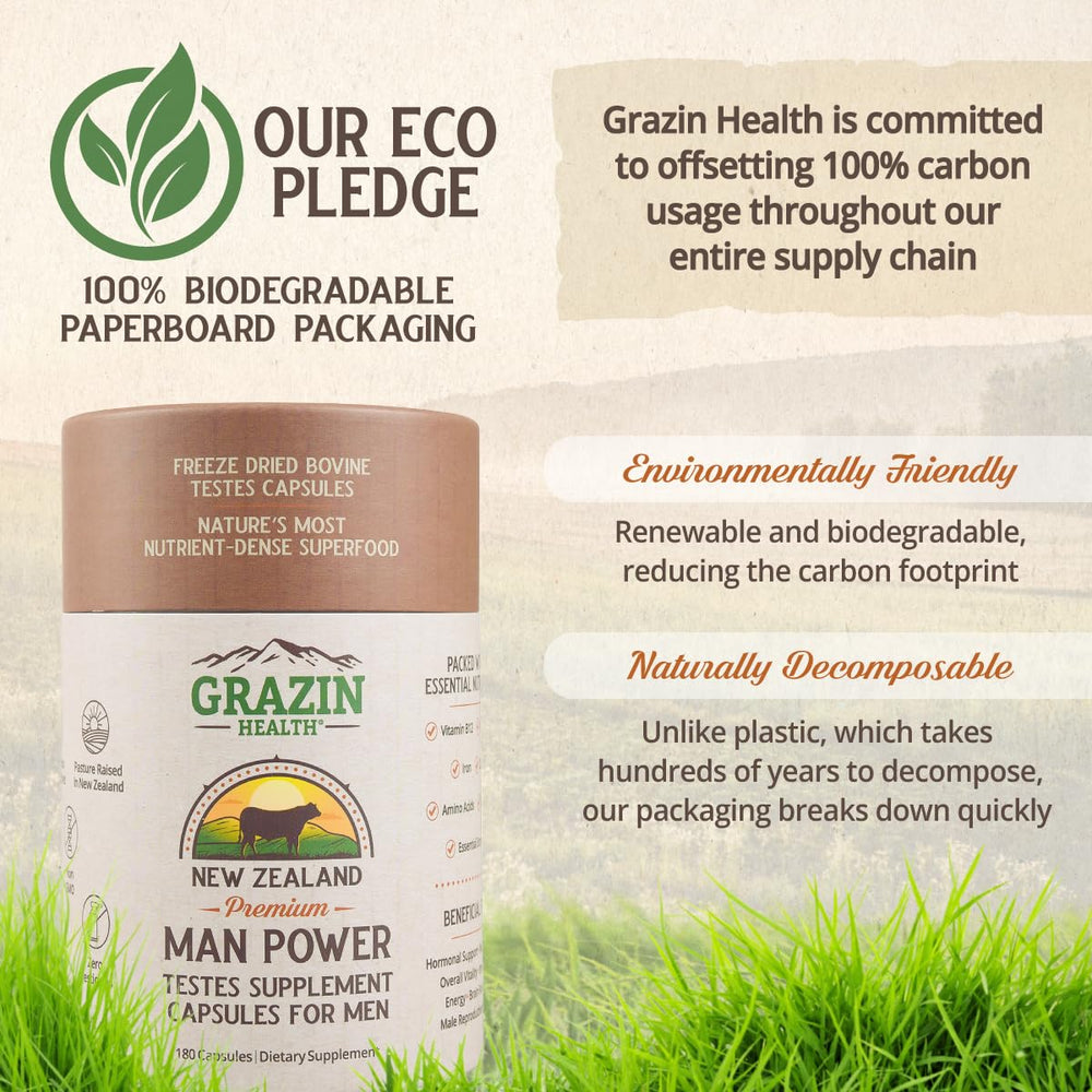 GRAZIN HEALTH bottle on shelf promotes energy and focus for active days.