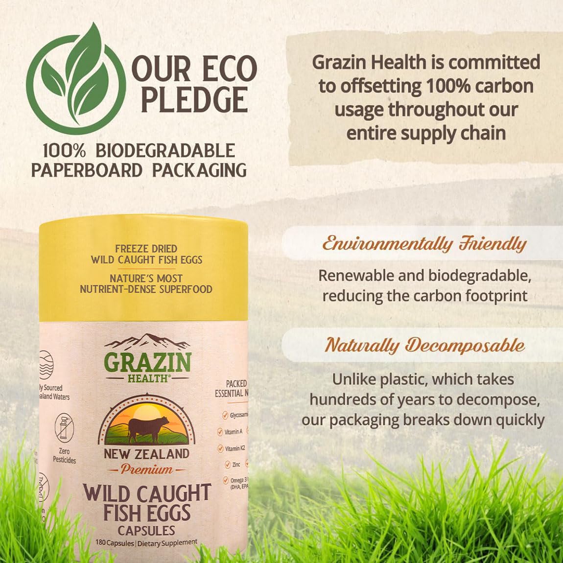 Product packaging photo with omega-3, DHA and EPA information.