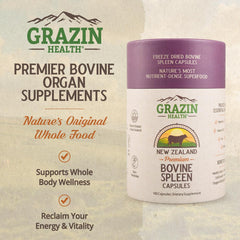 GRAZIN HEALTH Spleen Capsules close-up highlighting capsule design