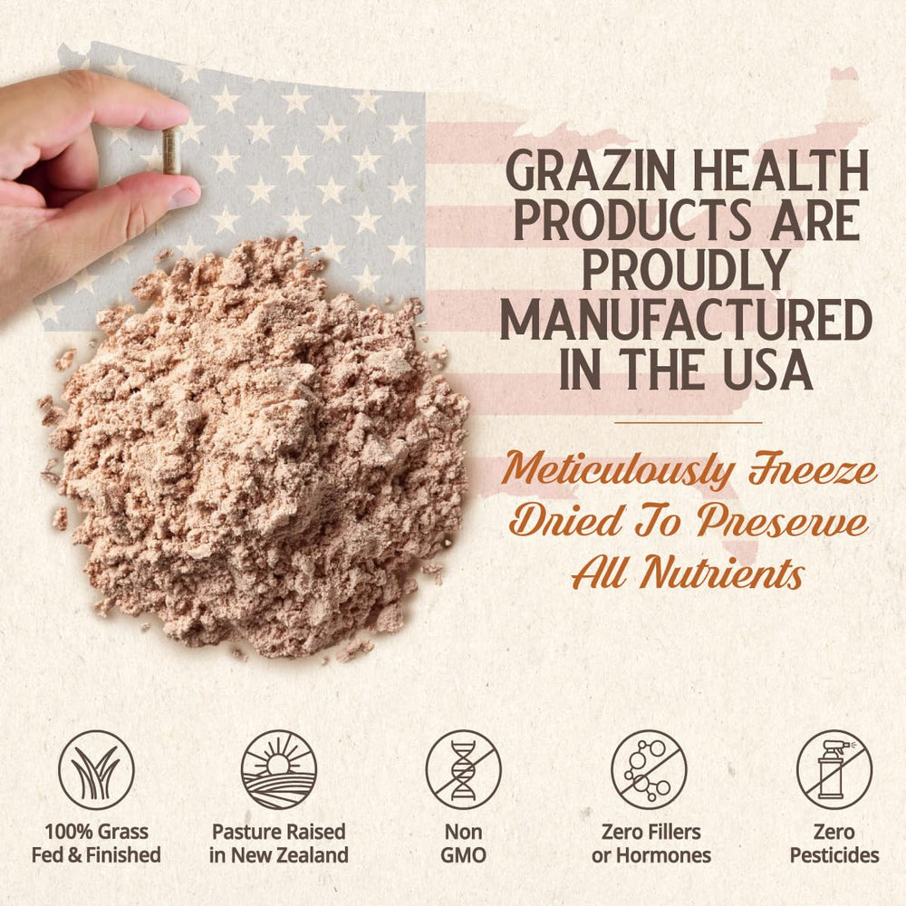 GRAZIN HEALTH organ complex bottle showing 30 servings and label details.