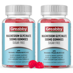 GREABBY magnesium glycinate gummies bottle display for easy nightly use