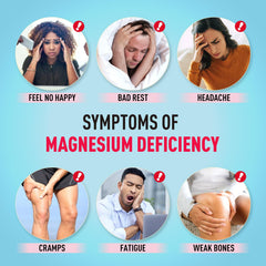 Nutrition label detail shows high-potency magnesium with B vitamins