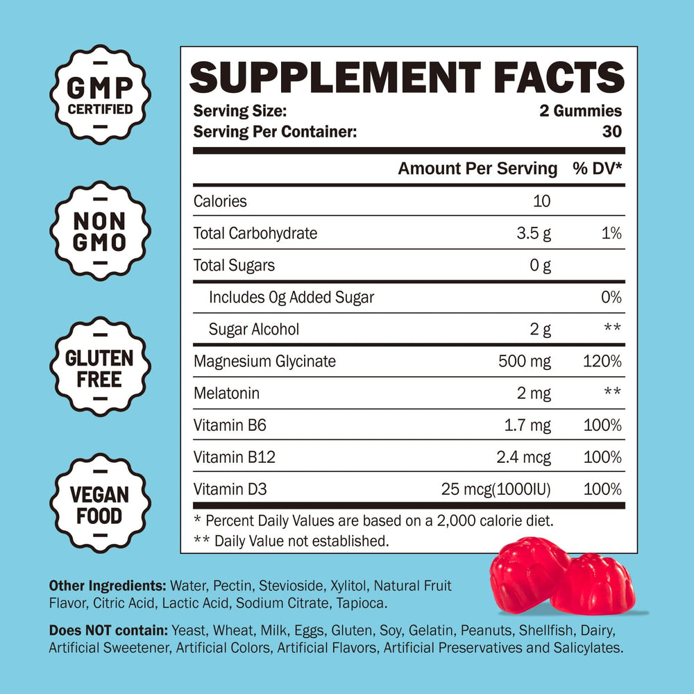 Melatonin-inclusive gummies supporting rest-friendly routine