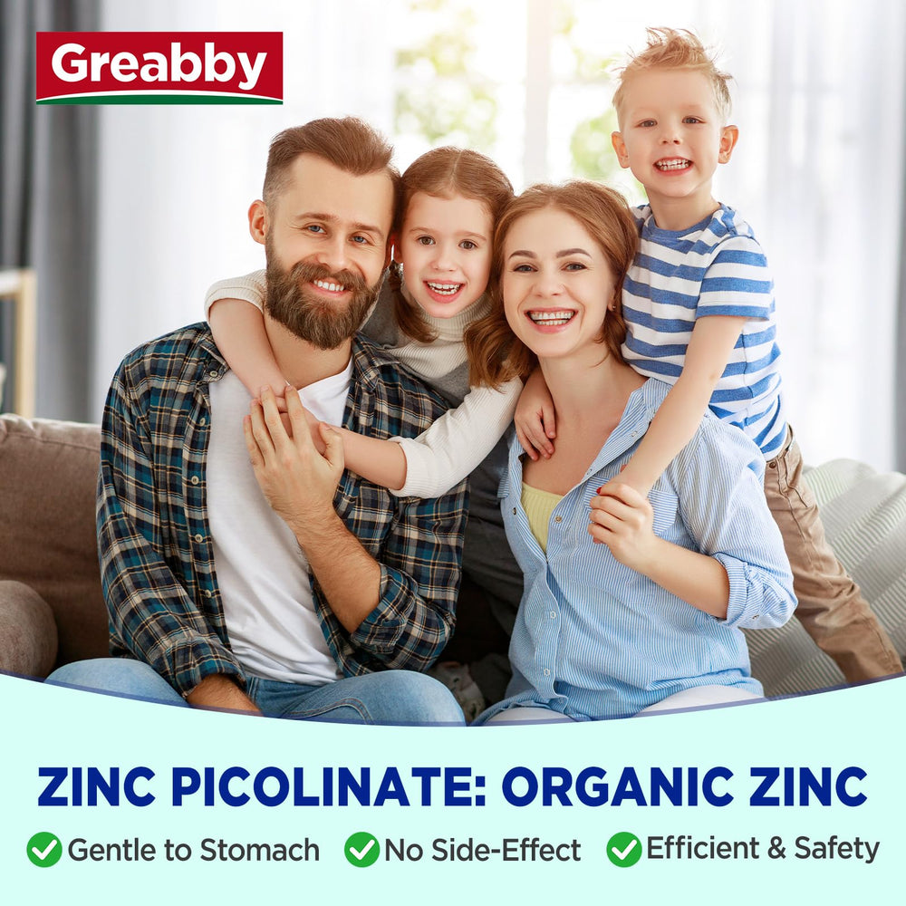 GREABBY zinc-picolinate gummies natural strawberry flavor and pleasant aroma.