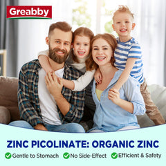 GREABBY zinc-picolinate gummies natural strawberry flavor and pleasant aroma.