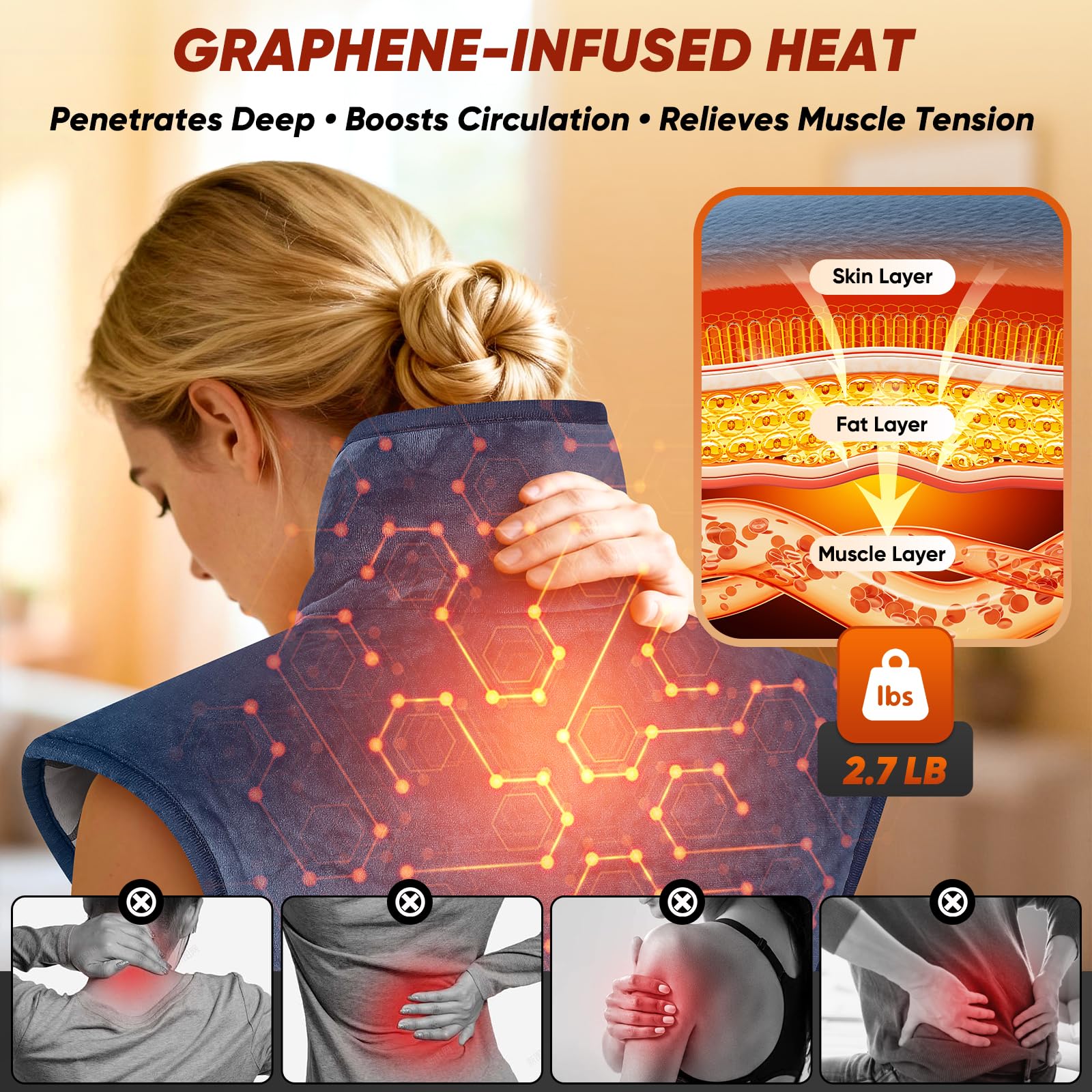 Graphene heating system on Great Dachong pad for even heat