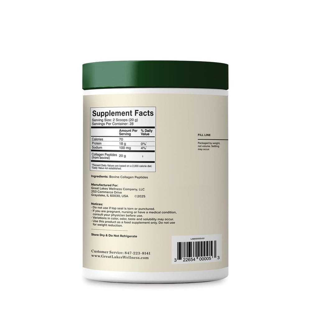 Great Lakes Wellness collagen peptides powder added to coffee for convenience