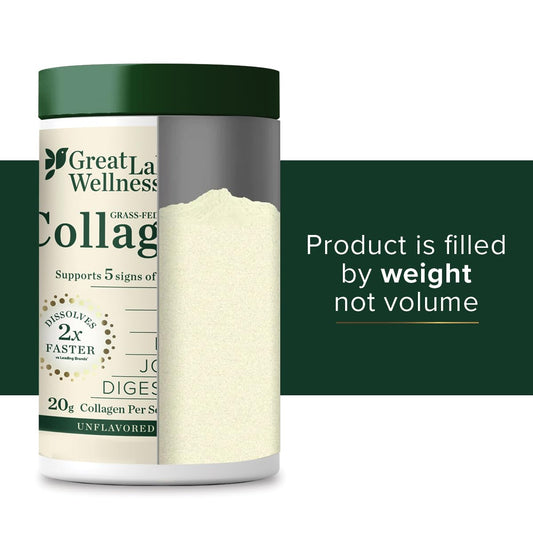 Great Lakes Wellness collagen peptides powder unflavored for versatile mixing