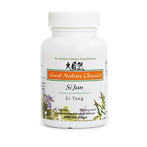Great Nature Si Jun Zi Tang 750 mg caplets bottle for daily wellness support.