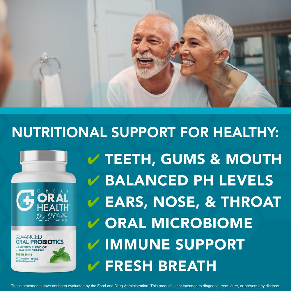 Great Oral Health 60-count pack of doctor-formulated oral probiotics