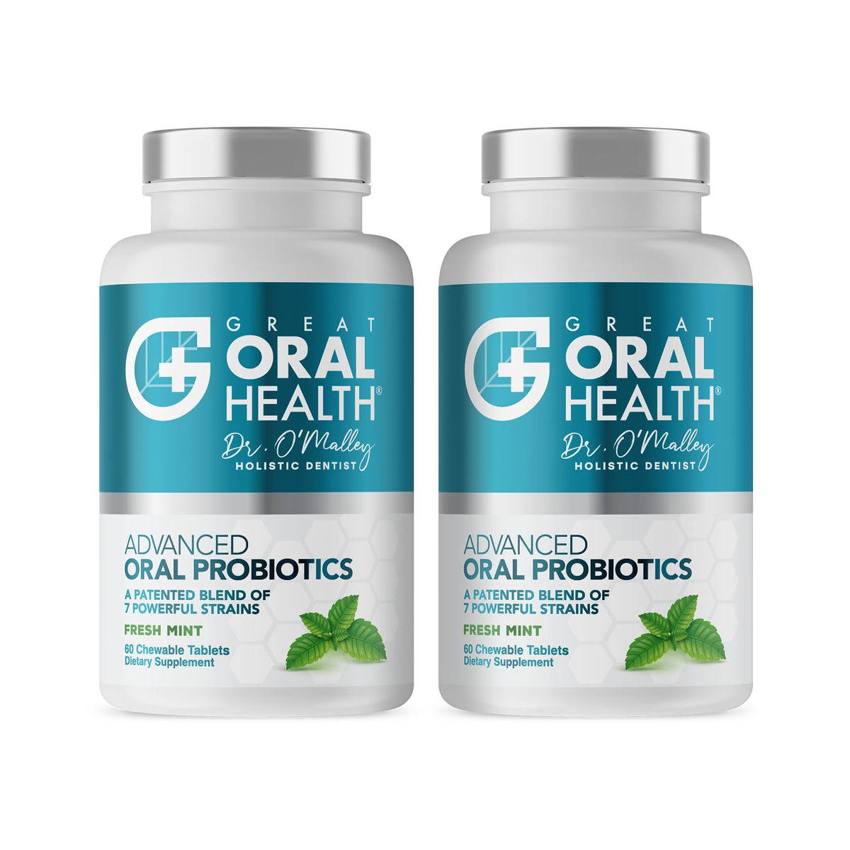 Great Oral Health BLIS K12 M18 bottle with mint tablets for fresher breath