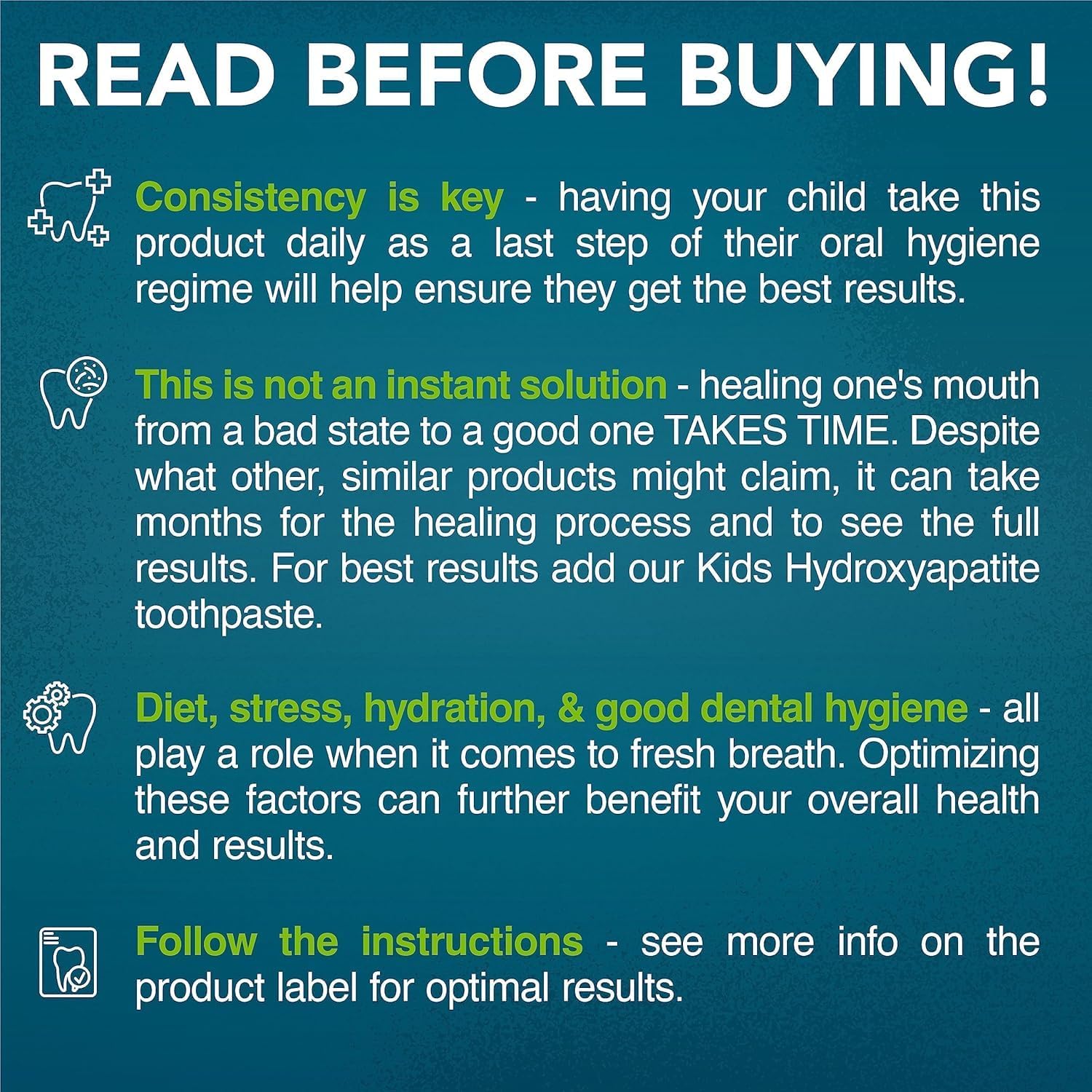 Great Oral Health dental probiotics blend packaging and clinical research.