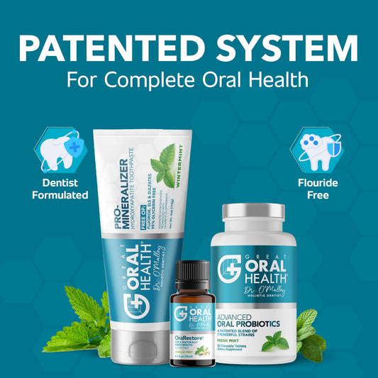 Great Oral Health nano-hydroxyapatite toothpaste for remineralization and gentle whitening.