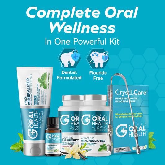 Great Oral Health probiotic bottle supports fresh breath and gum health