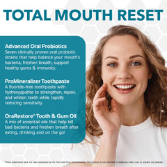 Great Oral Health OraRestore mouthwash concentrate offers quick, travel-friendly breath refresh.