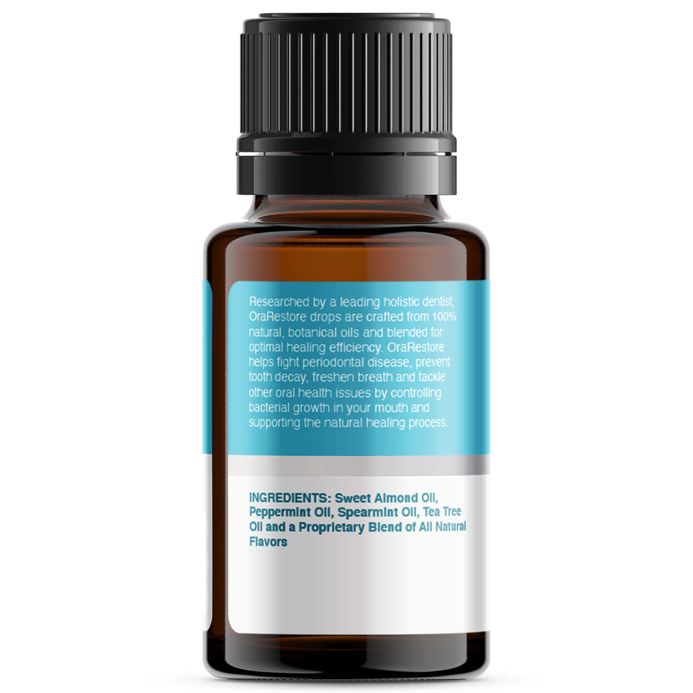 OraRestore travel-size bottle ready for daily routines