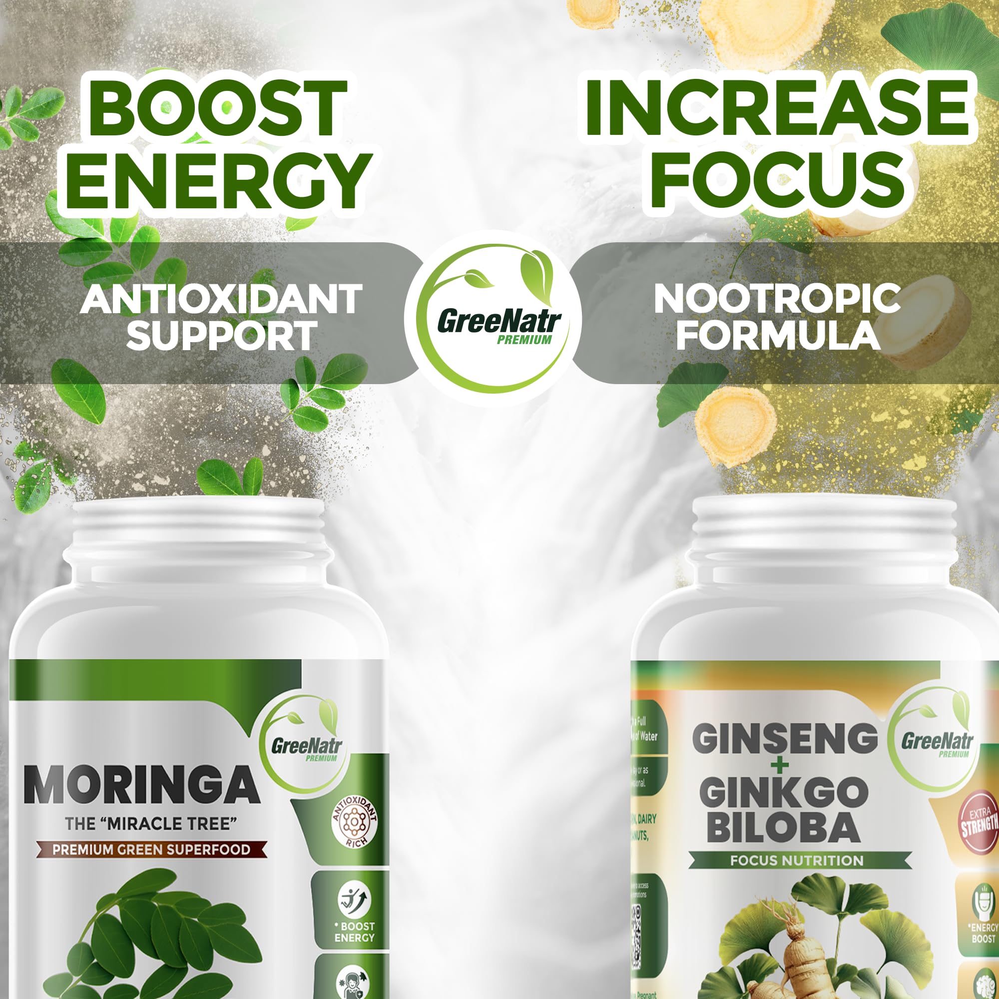 GreeNatr capsules close-up highlighting easy daily dosing and convenience.